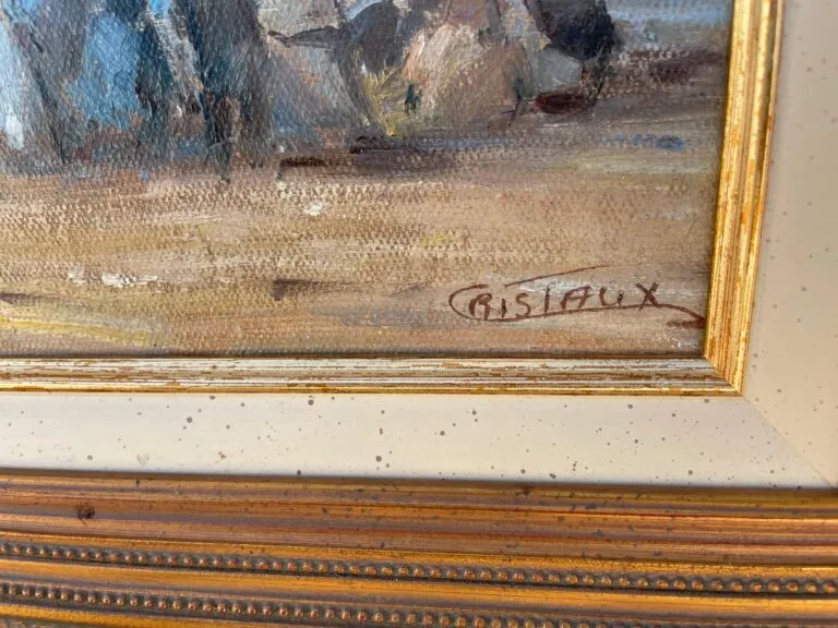 Peinture à l’huile, cadre doré