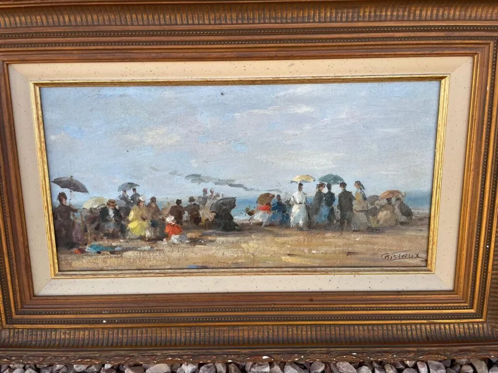 Tableau ancien à l’huile dans son cadre